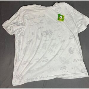 Nike Oregon Ducks Shirt Mens XXL White Swoosh Island Lightweight AOP Just Do It